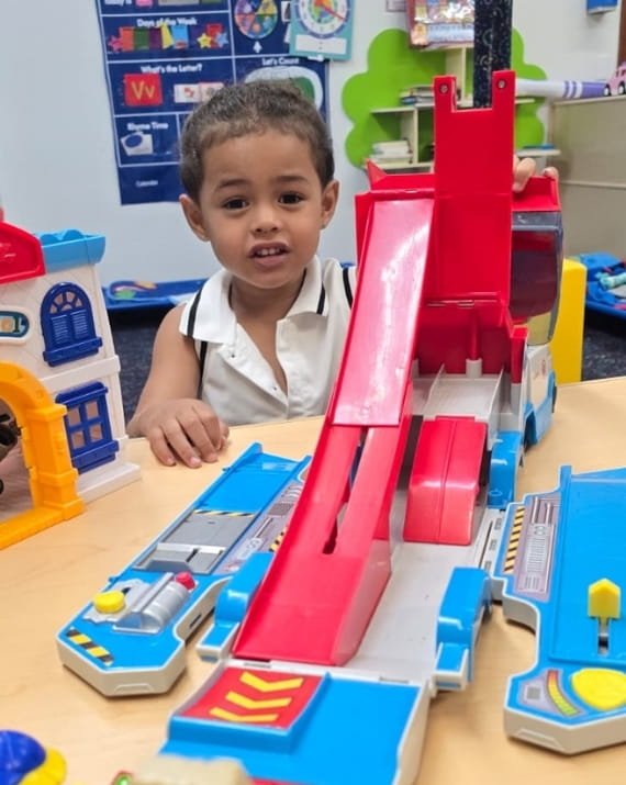 Child learning through play at Sweet Angels Daycare in Everett, MA