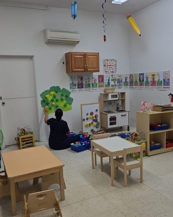 Children in a classroom at Sweet Angels Daycare in Everett, MA