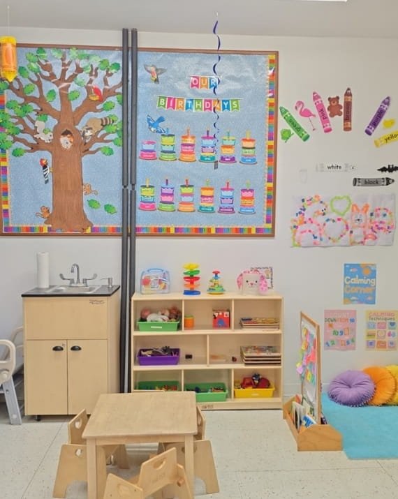 Classroom learning area at Sweet Angels Daycare in Everett, MA